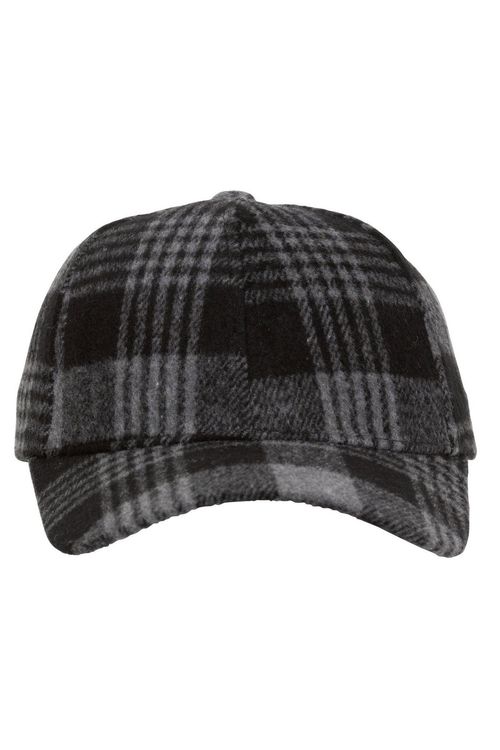 Boné Feminino Aba Curva Xadrez Preto