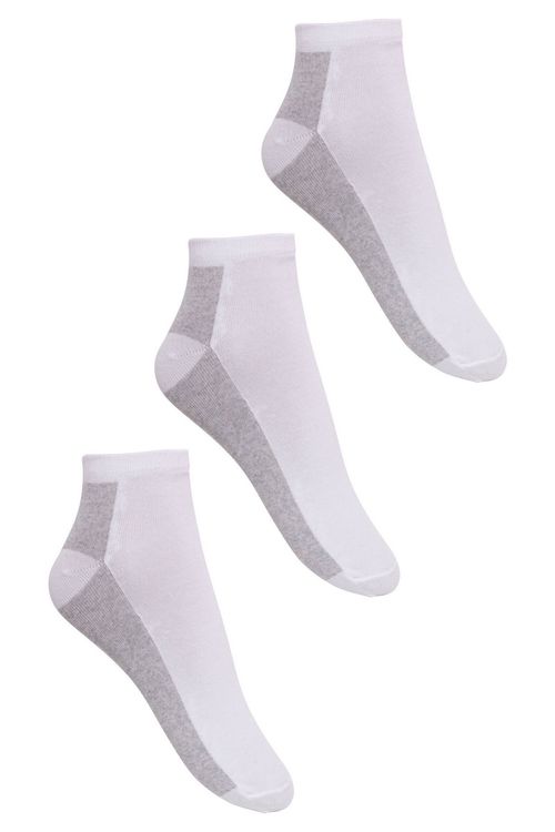 Kit 3 Pares de Meias Masculinas Cano Médio Branco e Mescla