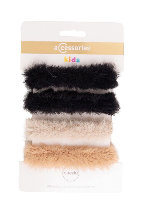Kit 4 Elásticos Para Cabelo em Plush Multicor