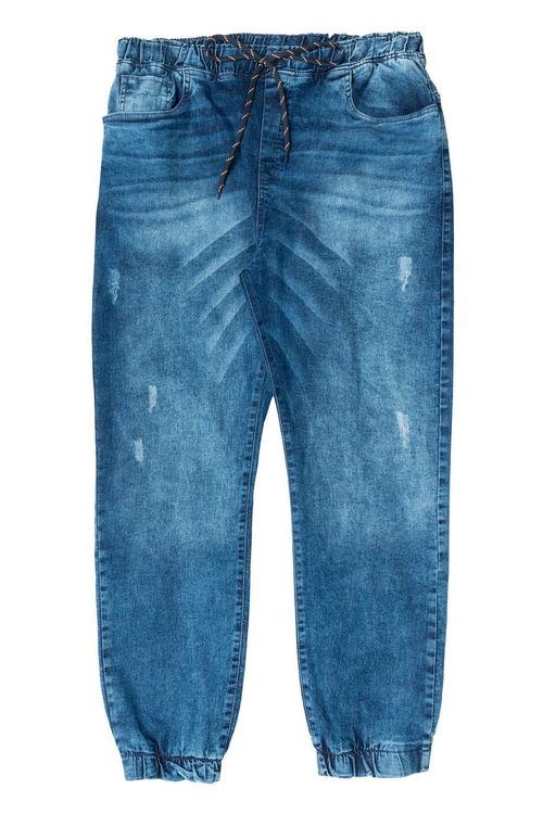 Calça Jogger Masculina em Jeans Médio
