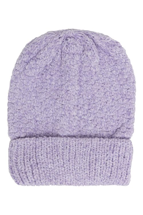 Gorro Feminino em Chenille Lilás