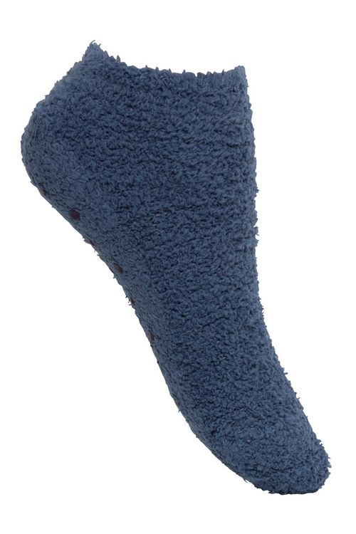 Meia Infantil Cano Curto em Chenille Azul Marinho Tam 24 ao 33