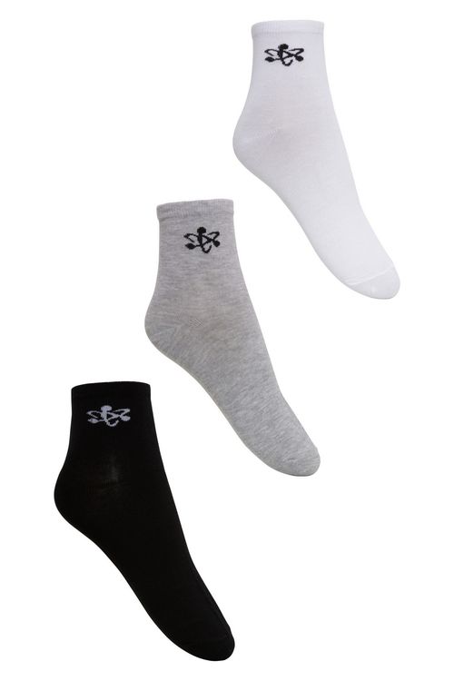 Kit 3 Pares de Meias Masculinas Cano Curto Com Estampa Multicor