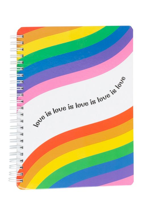 Caderno Espiral Arco-Íris Love is Love Pride