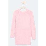 Cardigan-Infantil-em-Trico-com-Pelo-Rosa-Tam-4-a-8