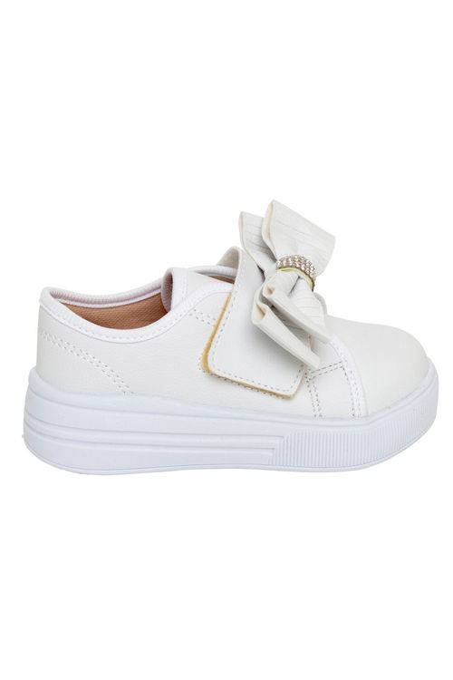 Tênis Infantil Encanto Laço Branco