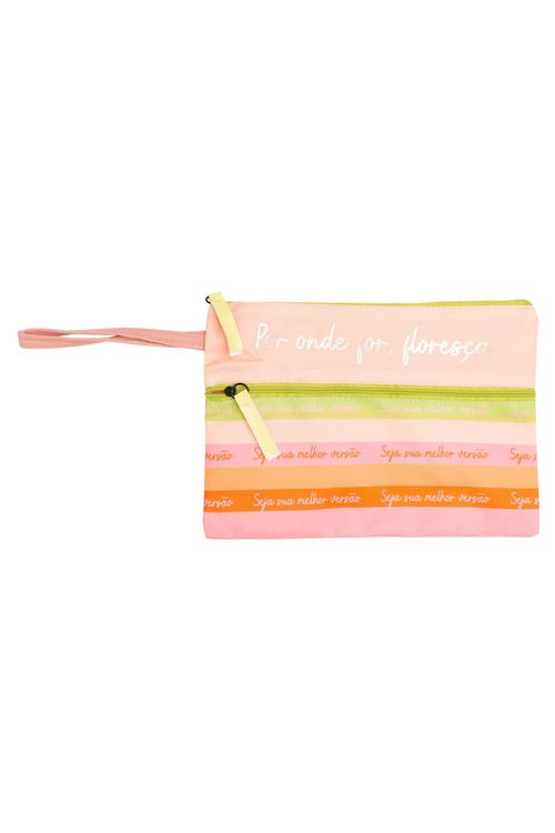 NECESSAIRE BASKET AKN 308 POSITIVE VIBES - ESTAMPADO