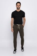 Calça Masculina - Skinny Sarja - Verde Militar