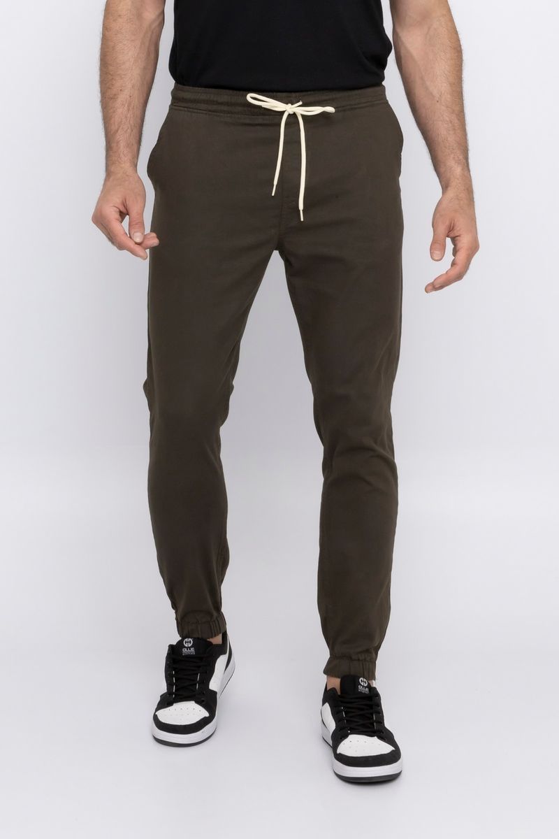 Calça jogger best sale verde militar masculina