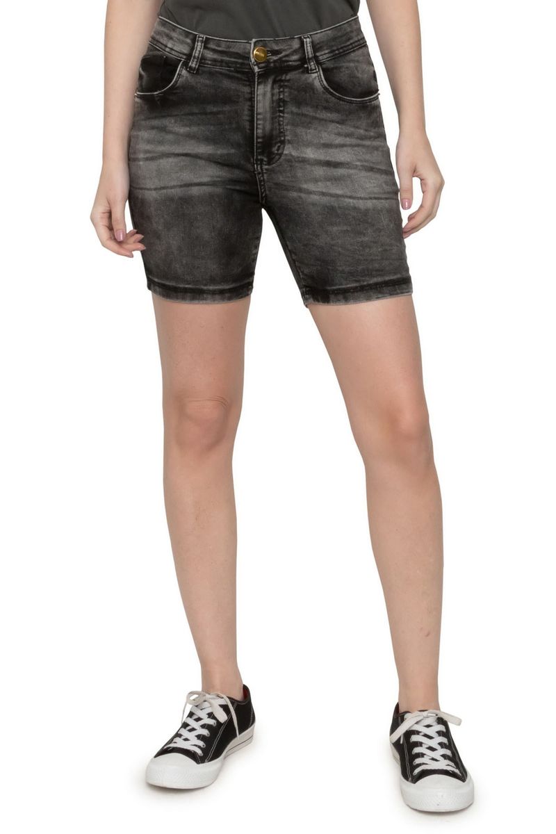 Bermuda-Meia-Coxa-Feminina-em-Jeans-Preto