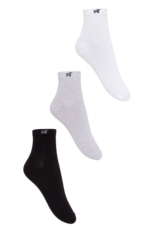 Kit 3 Pares de Meias Masculinas Cano Médio Sortidas Multicor