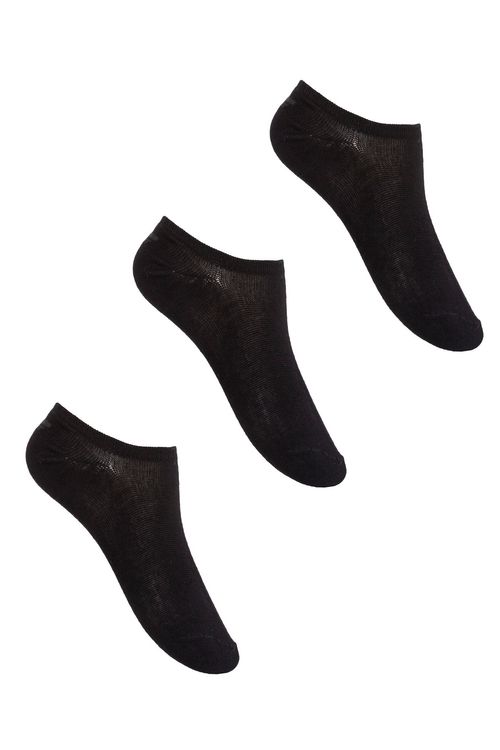 Kit 3 Pares de Meias Masculinas Soquete Pretas Tam 39 ao 44