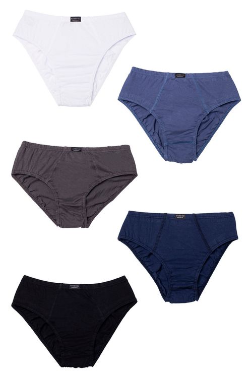 Kit 5 Cuecas Slip Sortidas Multicor Tam G