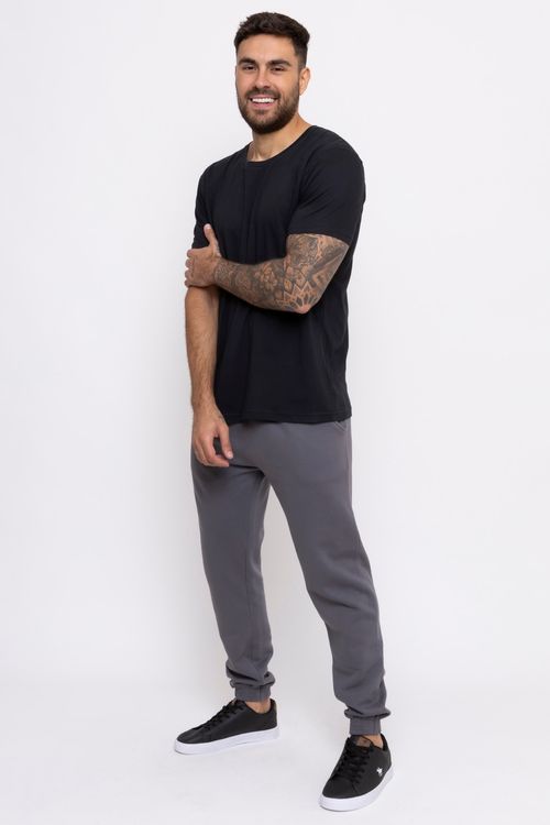 Calça Masculina Moletom Chumbo