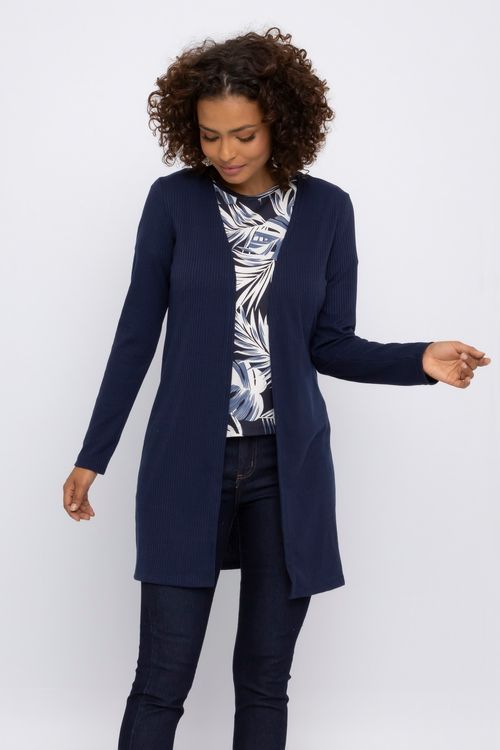 Cardigan Feminino Azul Escuro