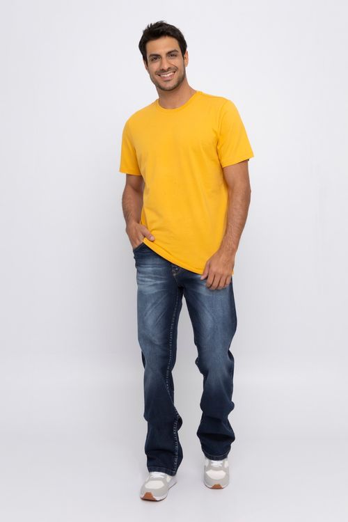 Calça Jeans Masculina Reta Azul Escuro