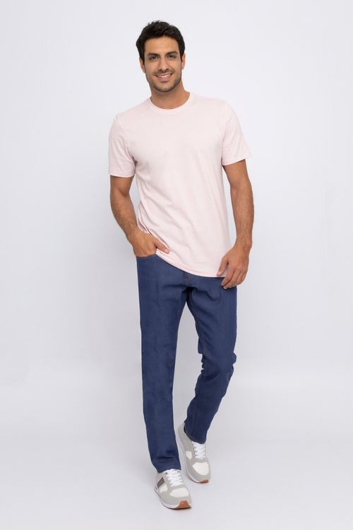 Calça Jeans Masculina Slim Amaciada Azul Médio