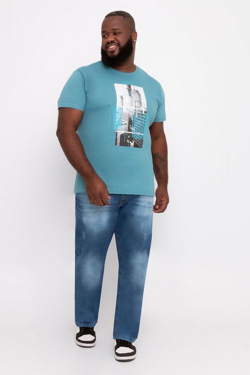 Calça Jeans Masculina Slim Super Azul Médio