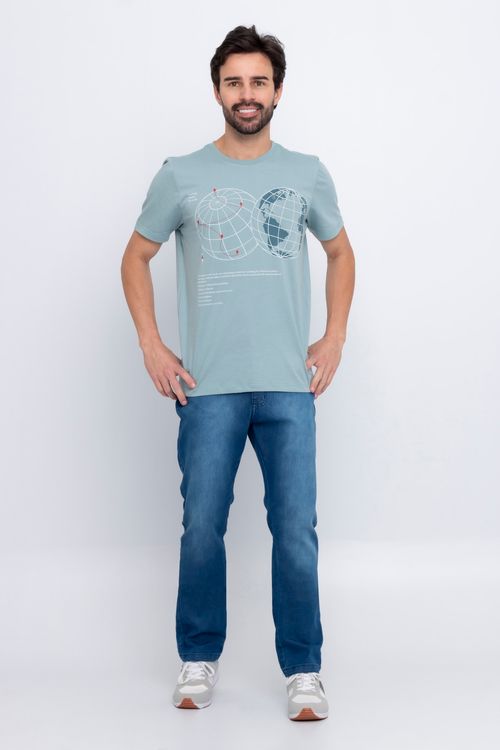 Calça Slim Masculina Jeans Escuro