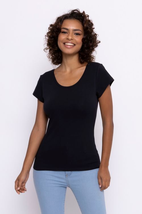 Blusa Feminina em Cotton Preta