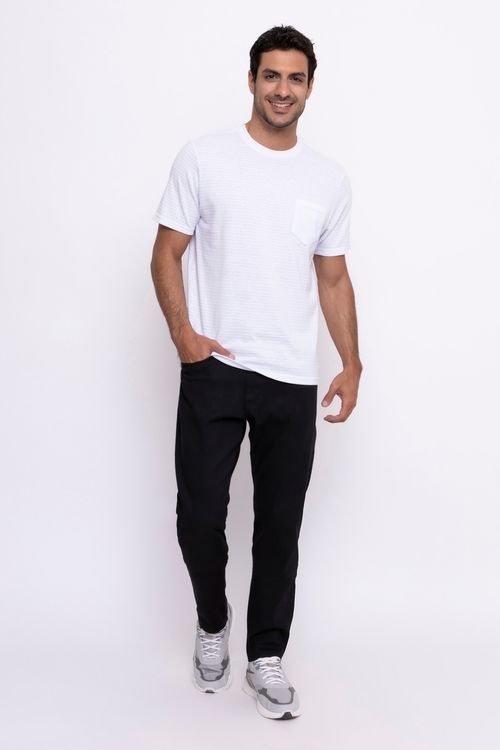 Calça Jeans Masculina Reta Preta