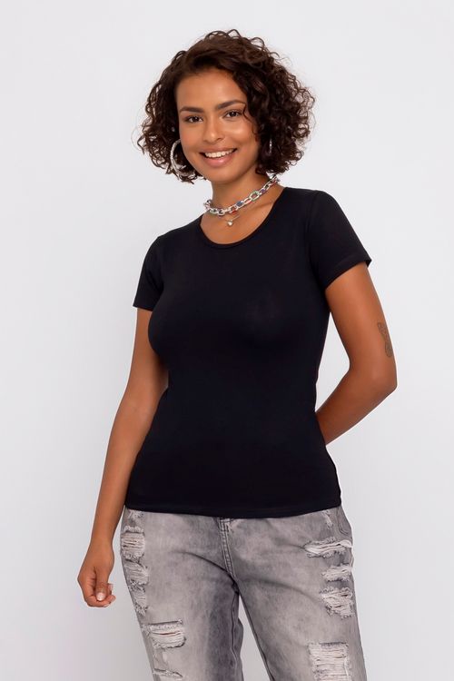 Blusa Feminina em Cotton Preta
