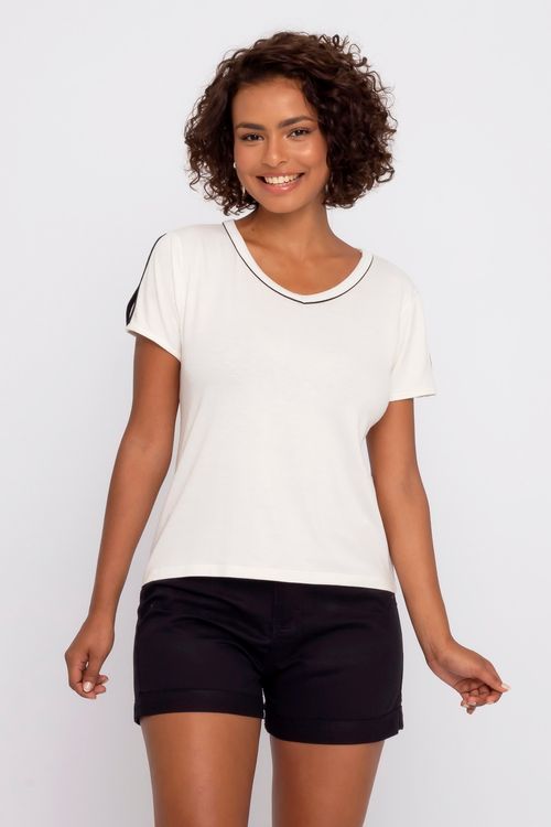 Blusa Feminina em Viscolycra Off White