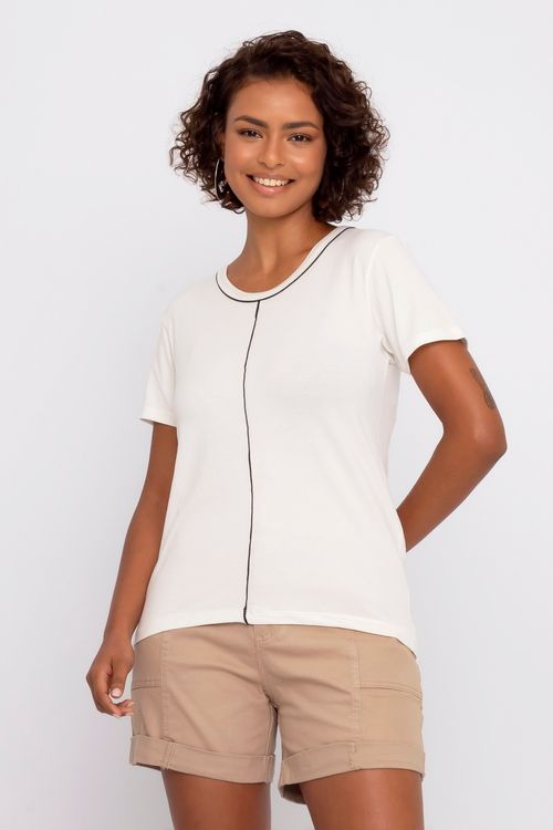 Blusa Feminina em Viscolycra Off White