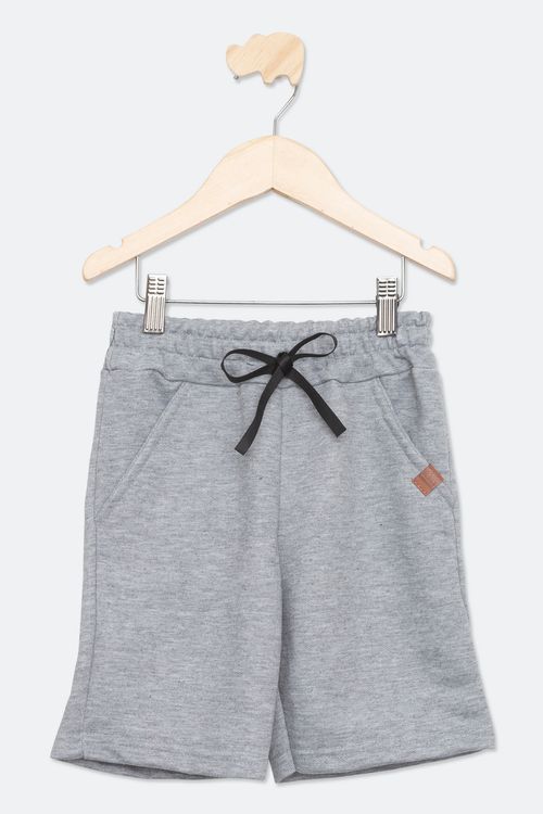 Bermuda Infantil em Moletom Mescla Tam 4 a 8