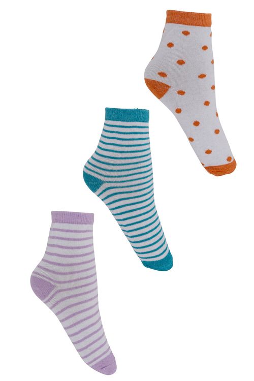 Kit 3 Pares de Meias Infantis Cano Médio com Estampas Sortidas Multicor