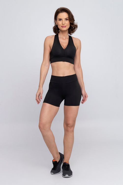 Shorts Esportivo Feminino Ciclista Preto