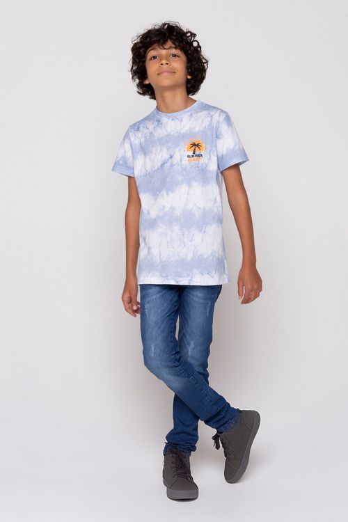 Calça Jeans Juvenil Menino Slim Azul Escuro Tam 10 a 16
