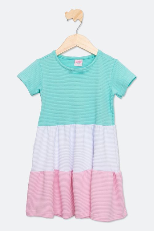 VESTIDO INF4/8NAS 91370A PIPOCA NAPL AQU - AZUL CLARO