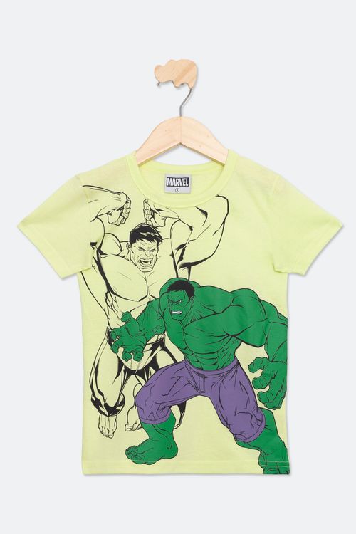 Camiseta Infantil Menino Tam 4 a 10 Manga Comprida Hulk Verde