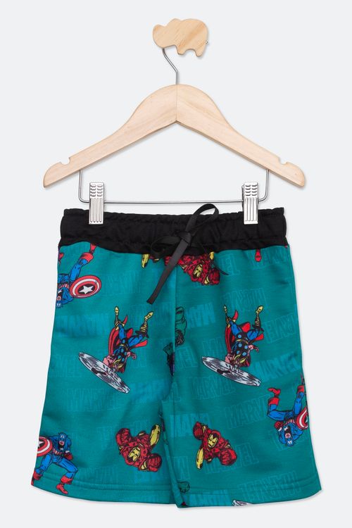 Bermuda Infantil Menino Tam 4 a 10 Moletom Verde