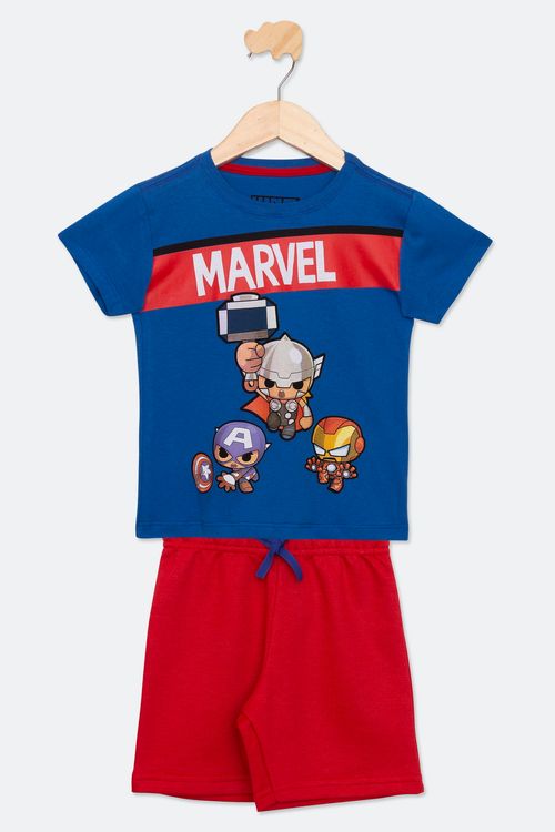 CONJ INF1/3noS 1274250 LICENCIADO MARVEL - AZUL