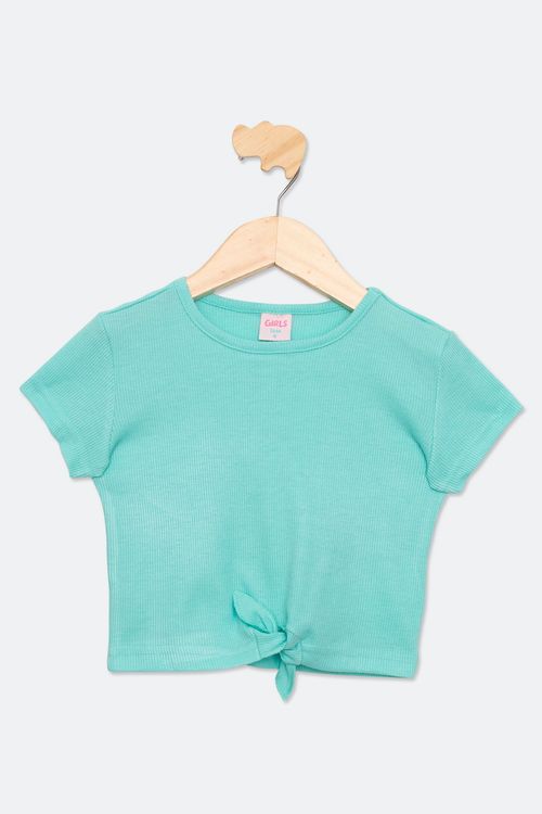 Blusa Infantil Menina Verde Claro Tam 4 a 8