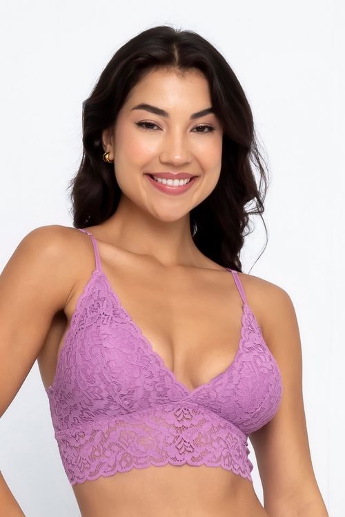 Sutiã Top Triângulo Feminino Roxo