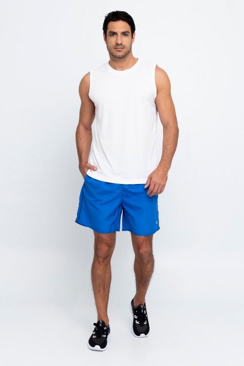 Bermuda Masculina Esporte Dry Fit Azul Médio