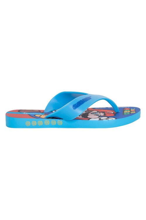 Chinelo Infantil Masculino Grendene Super Mario Azul Claro