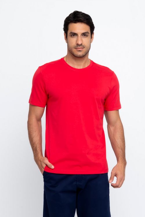 CAMISETA MASC MC PROMO PENTEADA VERMELHO - VERMELHO