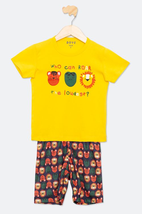 Conjunto Infantil Masculino Tam 1 a 3 Anos Amarelo