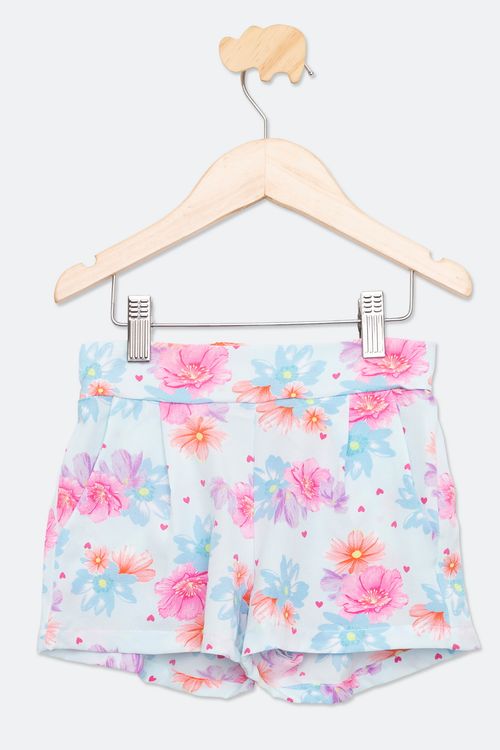 Shorts Infantil Menina Tam 1 a 3 Estampado