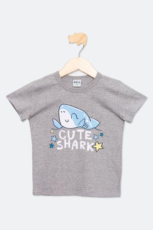 CAMISETA INF1/3noS SILK TUBARÃO - MESCLA
