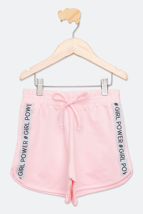 Shorts Juvenil Feminino Tam 10 a 16 Anos Rosa Claro