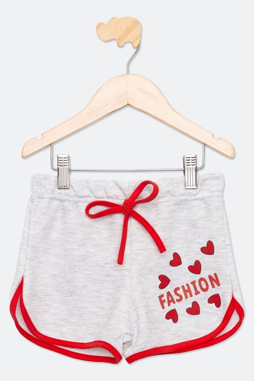 Shorts Infantil Menina Tam 4 a 8 Fashion Mescla