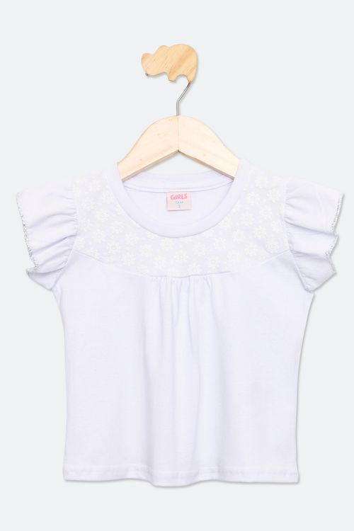 Blusa Infantil Menina Tam 1 a 3 Anos - Branco