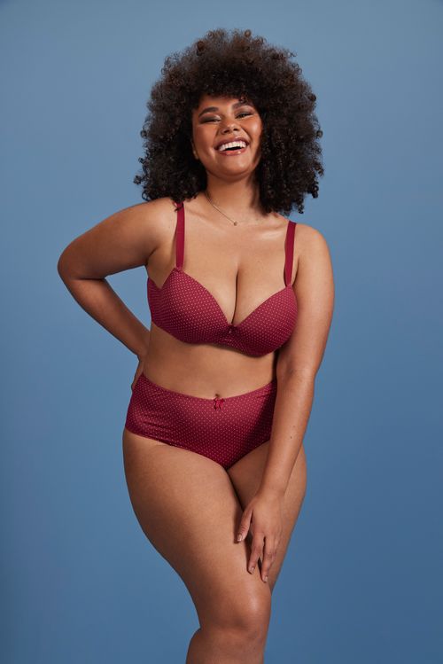 Sutiã Vermelho com Poá Branco Feita Pra Mim