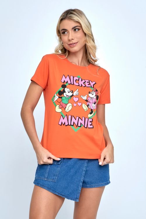 Top Feminino Mickey Vintage - Laranja