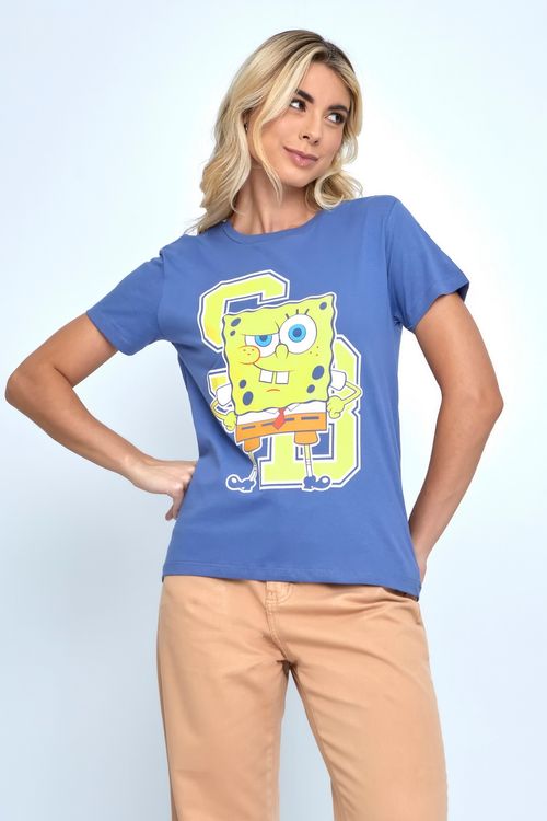 Top Feminino Azul Médio